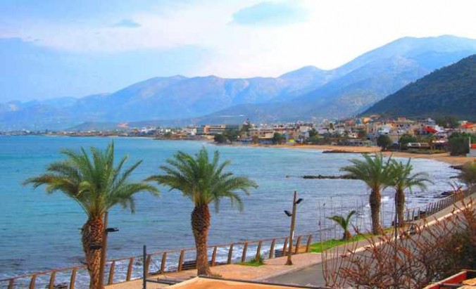 Palm promenade at Stalis Crete