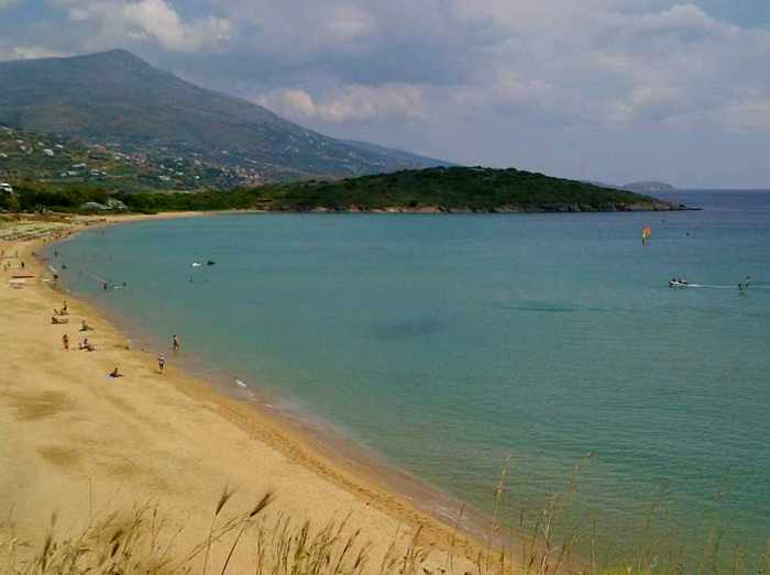 Agios Petros beach on Andros 