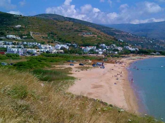 Agios Petros beach on Andros