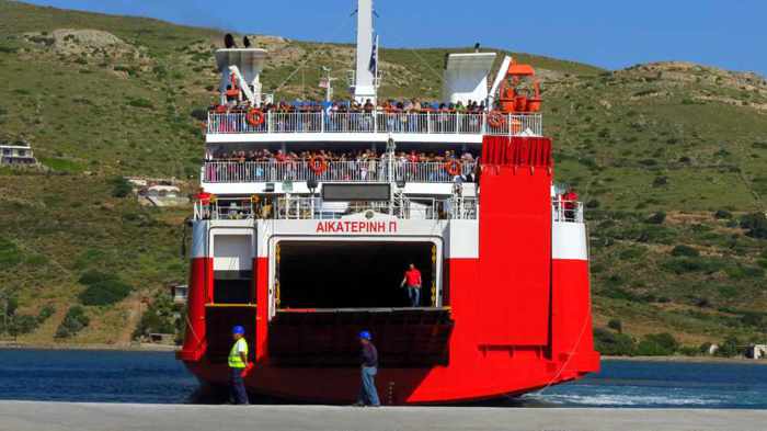 Ekaterini P ferry at Gavrio 