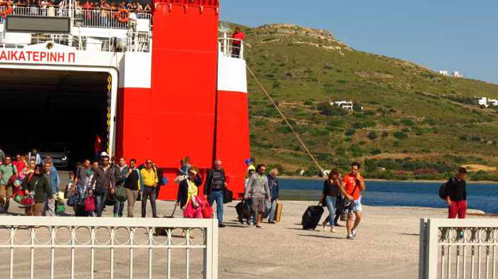 Ekaterini P ferry at Gavrio