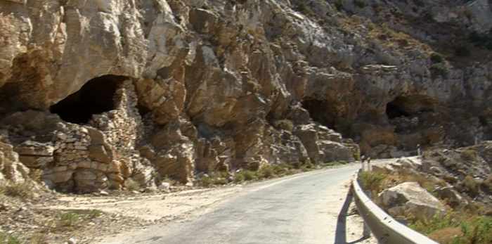 Naxos emery mine entrances