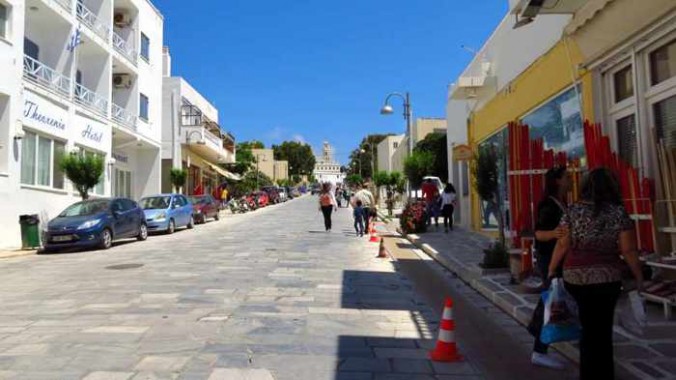 Megalocharis Street in Tinos