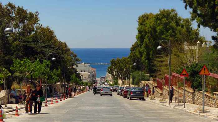 Megalocharis Street in Tinos 