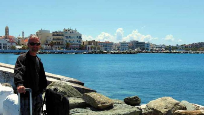 Donny B at Tinos port