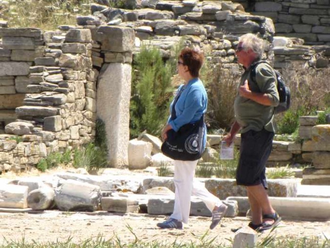 tourists on Delos