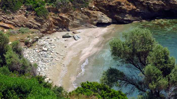 a cove on Andros