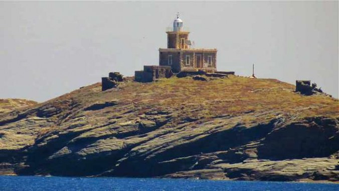 a lighthouse on Tinos