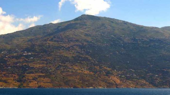 a mountain on Andros