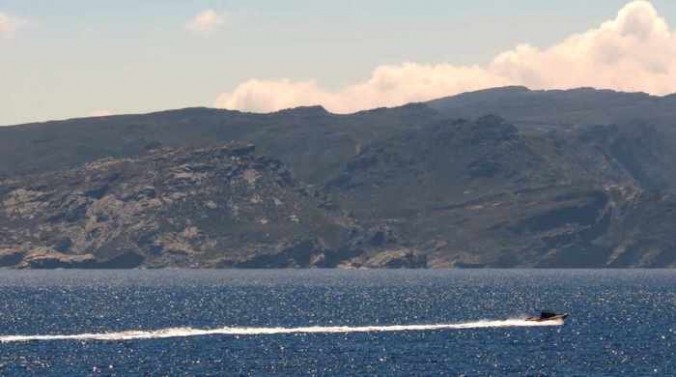 speedboat near Tinos