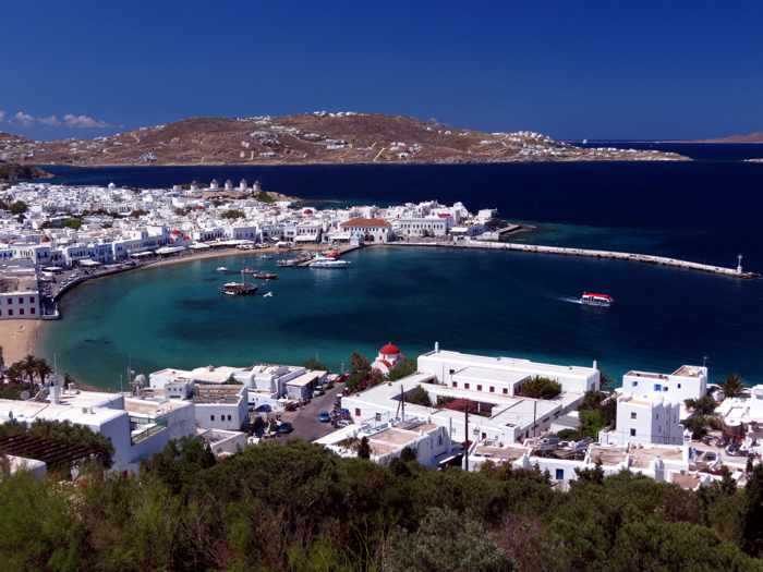 Mykonos Town and harbourfront