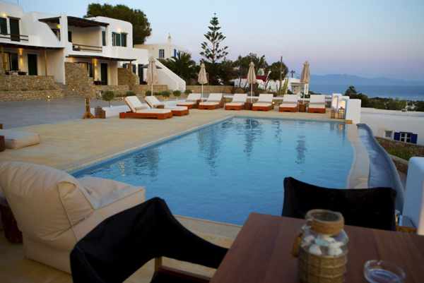 Seethrough Mykonos swimming pool 