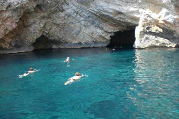 Skyros sea caves 