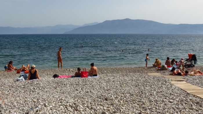 Arvanitia beach at Nafplio