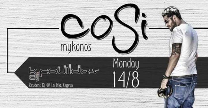 Cosi Bar Mykonos party event