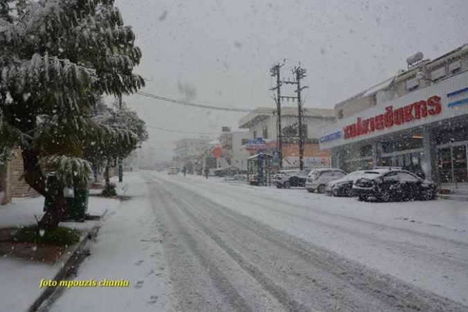 Snow in Chania Crete