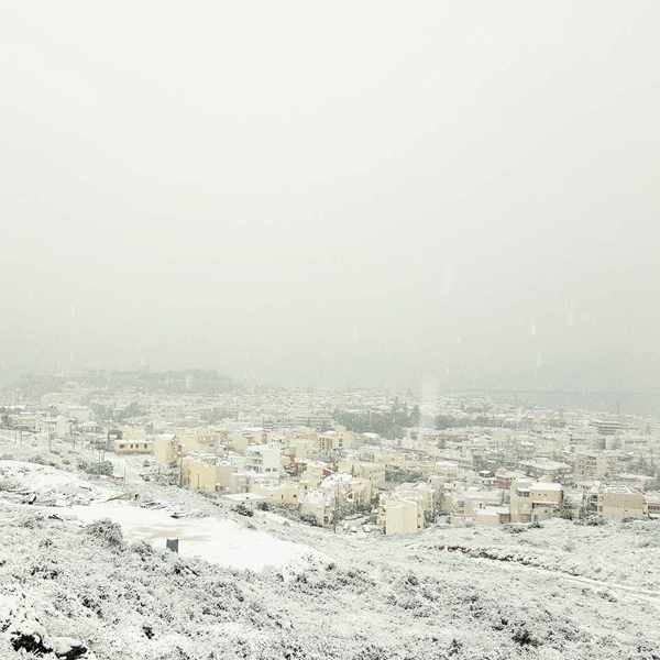 Snow at Rethymno on Crete