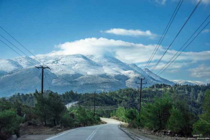 Atavyros mountain on Rhodes