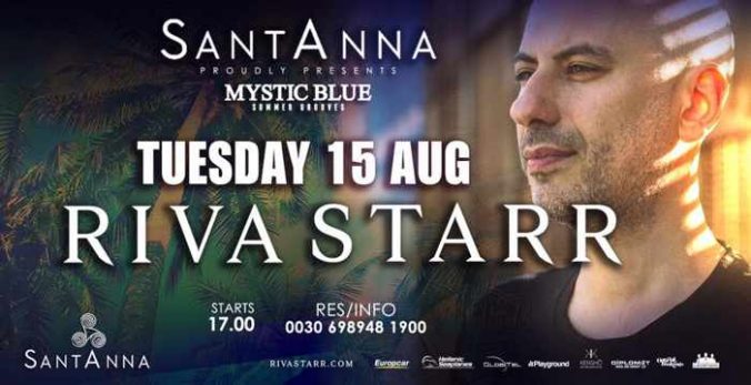 Riva Starr at SantAnna beach club Mykonos