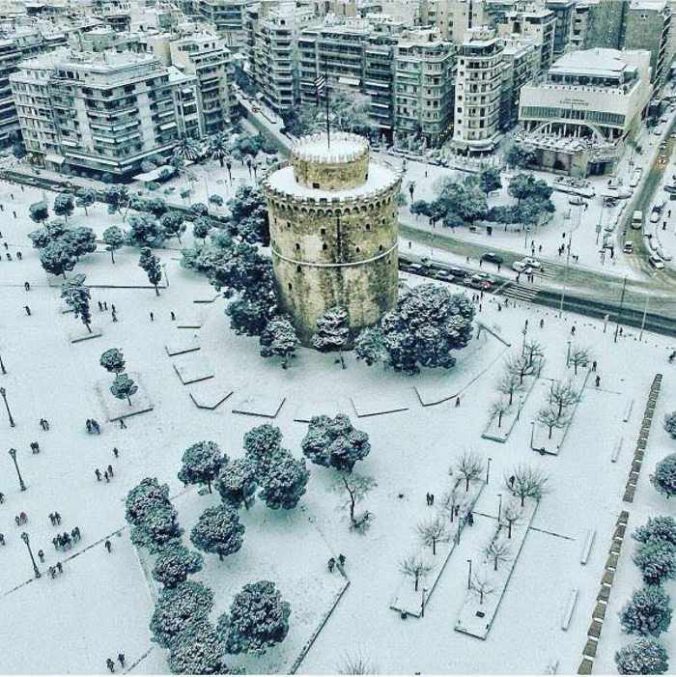 Snow at Thessaloniki