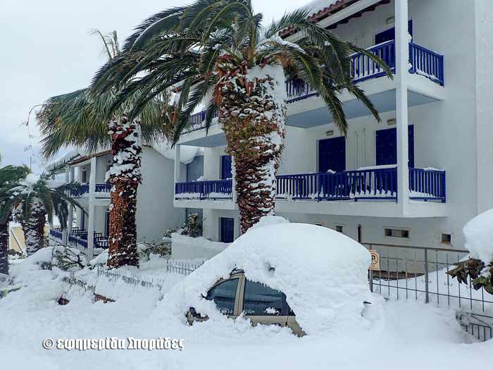 Snow on Skopelos