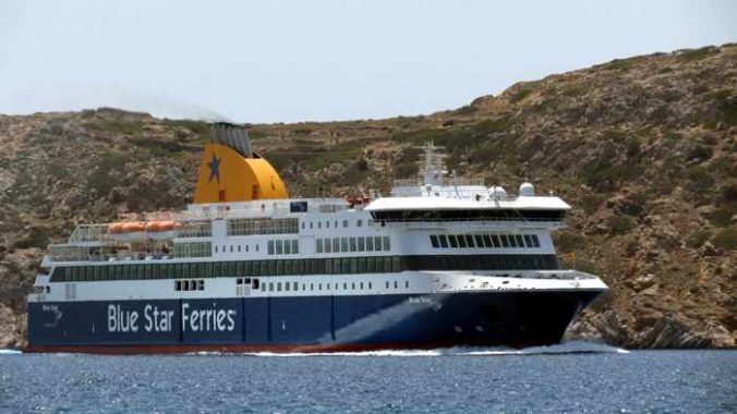 The Blue Star Delos ferry ship
