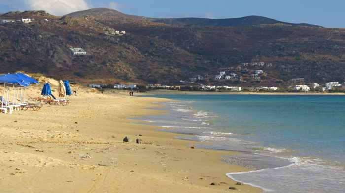 Plaka beach on Naxos