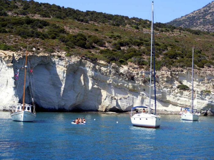 Kleftiko coast on Milos