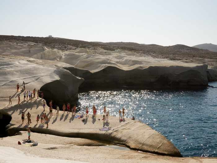 Sarakiniko coast of Milos photo by Matt Hranek 