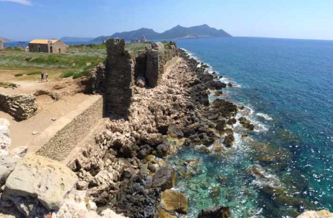 Methoni castle view to the east