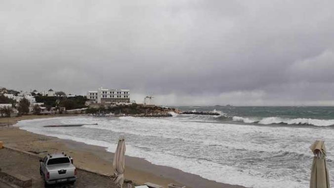 Stormy sky above Paroikia