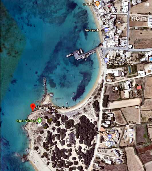 Shark Rock on Naxos island