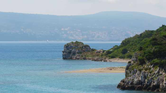 Glossa beach Sfakteria island