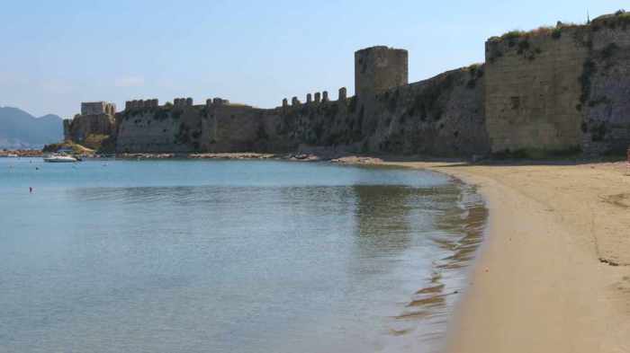 Methoni Castle and Methoni beach