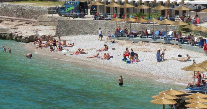Greece, Peloponnese, Nafplio, Arvanitia, beach, Arvanitia beach, seaside, coast, Blublanc beach club Nafplio