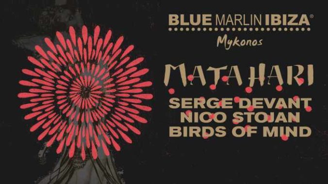 Promotional image for the Blue Marlin Ibiza Mykonos July 2 Matahari event