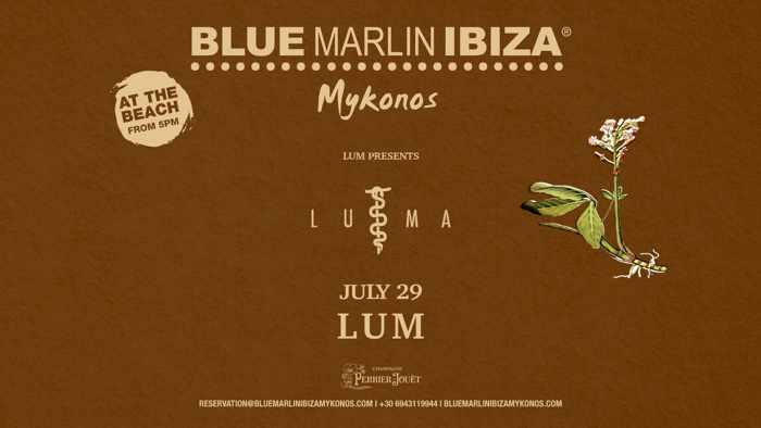 Blue Marlin Ibiza Mykonos presents LUMA by Lum on July 29