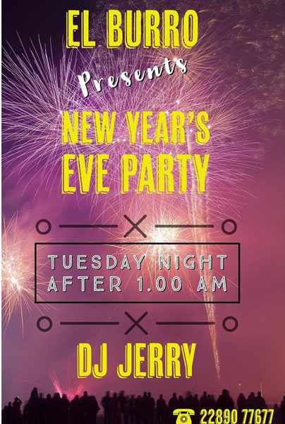 El Burro Mykonos New Years Eve Party announcement