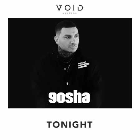 Promotional image announcing the Void club Mykonos DJ show by Gosha on June 29