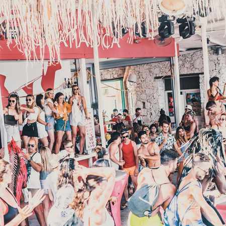 Facebook photo of people partying at Guapaloca Bar at Paradise Beach on Mykonos