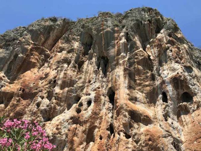 Greece, Peloponnese, Nafplio, Karathona, Karathona path, path, walkway, footpath, trail, cliff, outdoor exercise area,