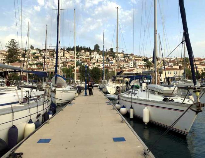 Greece, Greek island, Saronic island, Poros, Poros Greece, Poros island, yacht, boat, ship, children, people,