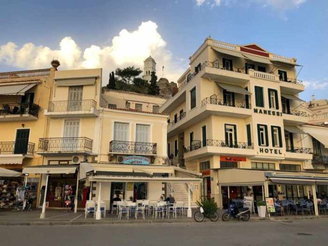 Greece, Greek island, Saronic island, Poros, Poros Greece, Poros island,, Poros Town, buildings, architecture, Manessi Hotel Poros, hotel,