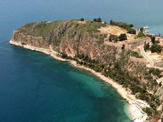Greece, Peloponnese, Argolida, Nafplio, Acronauplia, Acronauplia peninsula, coast, seaside, Argolic Gulf