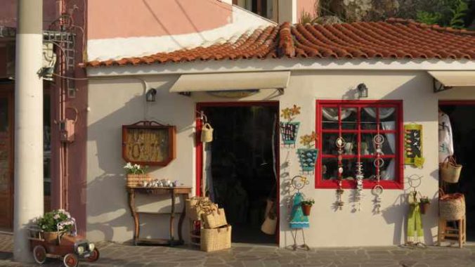 Greece, Greek island, Saronic island, Poros, Poros Greece, Poros island, shop, store, street,