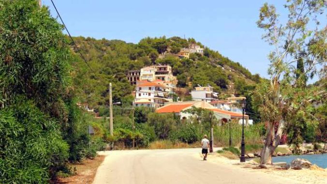 Greece, Greek island, Saronic island, Poros, Poros Greece, Poros island, road, hills,