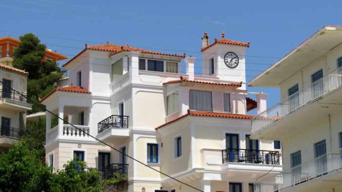 Greece, Greek island, Saronic island, Poros island, Poros, Poros Greece, buildings,