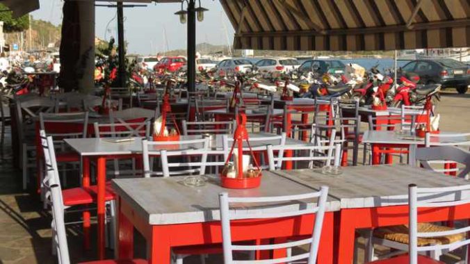 Greece, Greek island, Saronic island, Poros, Poros Greece, Poros island, Poros Town, cafe, restaurant, bar, patio,