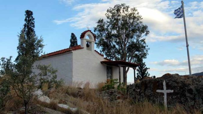 Greece, Greek island, Saronic island, Poros, Poros Greece, Poros island, church, Agios Athanassios church Poros, Orthodox church,