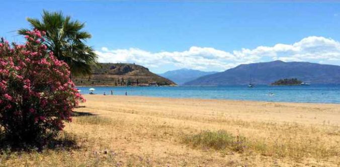 Greece, Peloponnese, Nafplio,Karathona, Karathona beach, beach, bay, seaside, shore, coast,